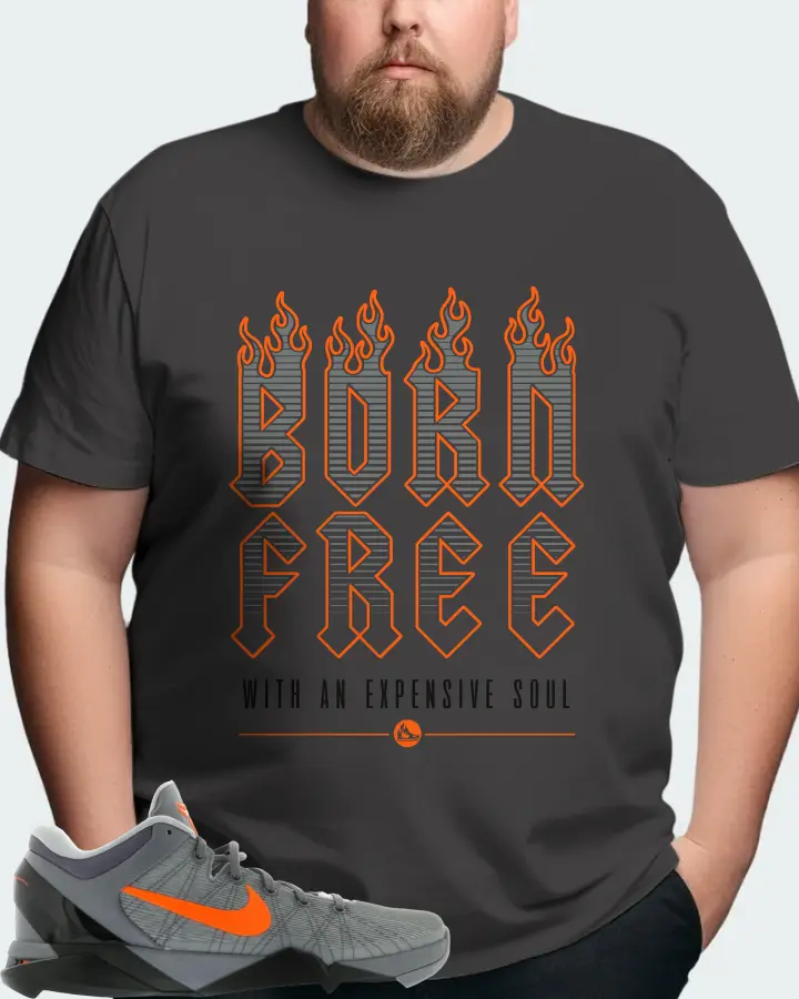 Nike Kobe 7 Sneaker Matching Dark Grey T-Shirt (Born Free) - View 8