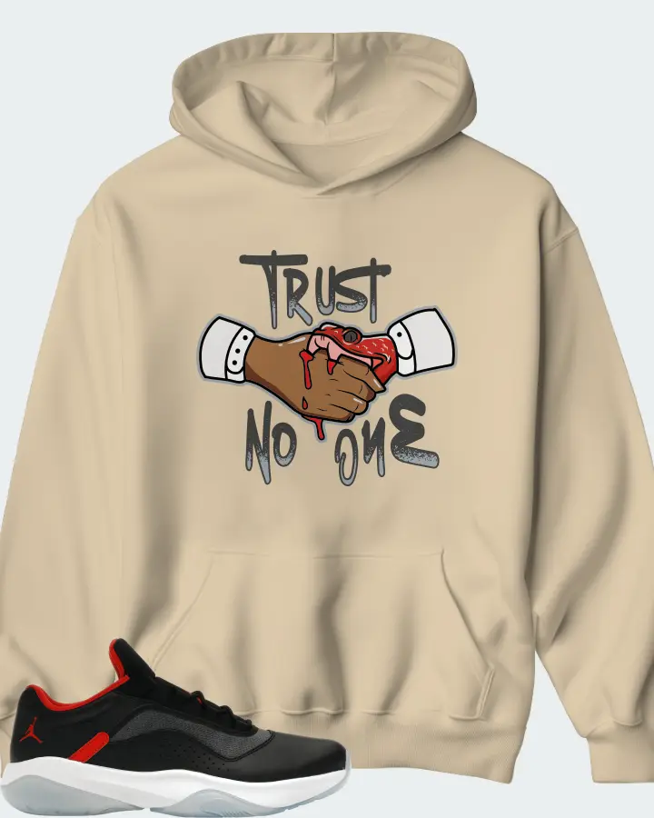 Jordan 11 CMFT Low Sneaker Matching Cream Hoodie - Trust No One