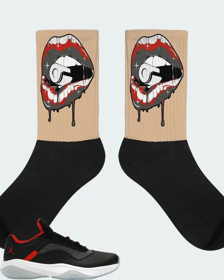 Jordan 11 CMFT Low Sneaker Matching Cream Socks - Kiss of Death