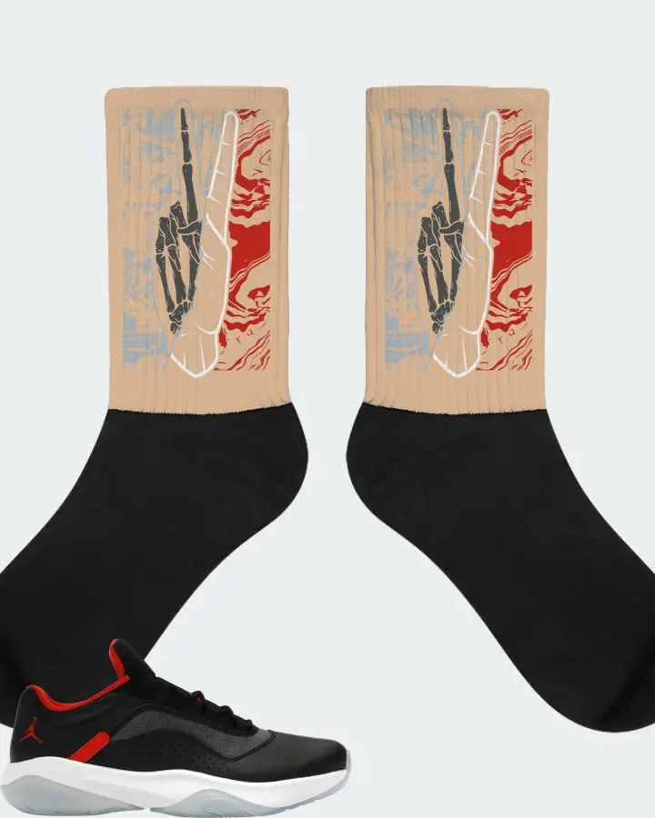 Jordan 11 CMFT Low Sneaker Matching Cream Socks - Peace of mind