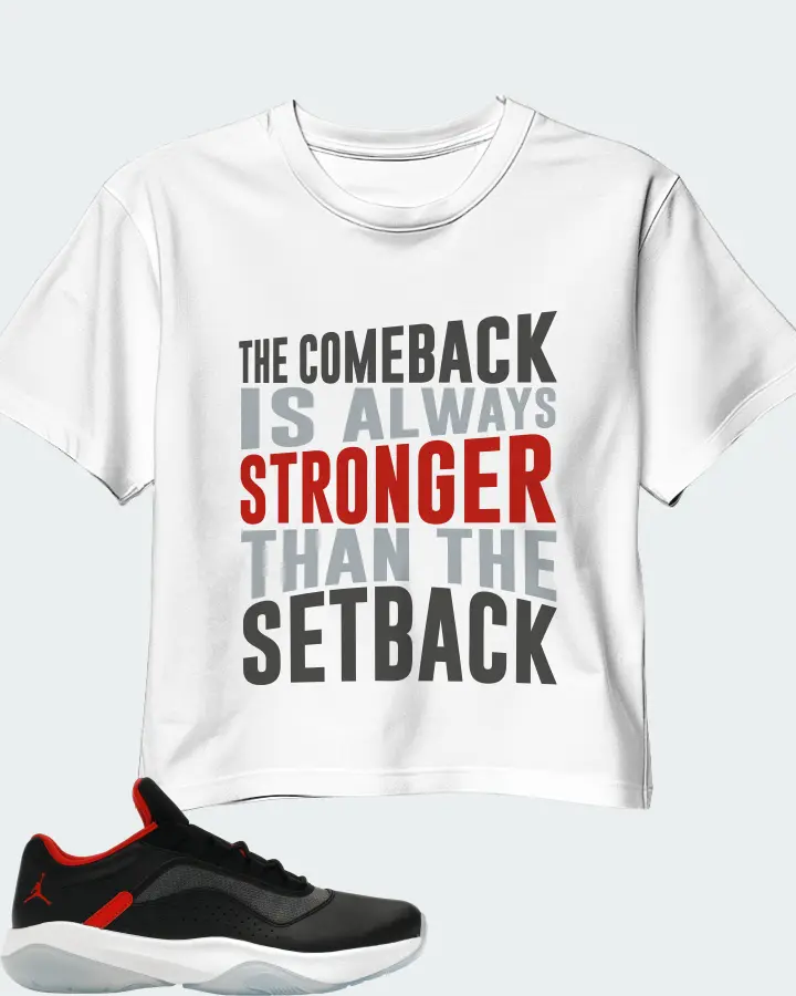 Jordan 11 CMFT Low Sneaker Matching White Crop Top - The Comeback