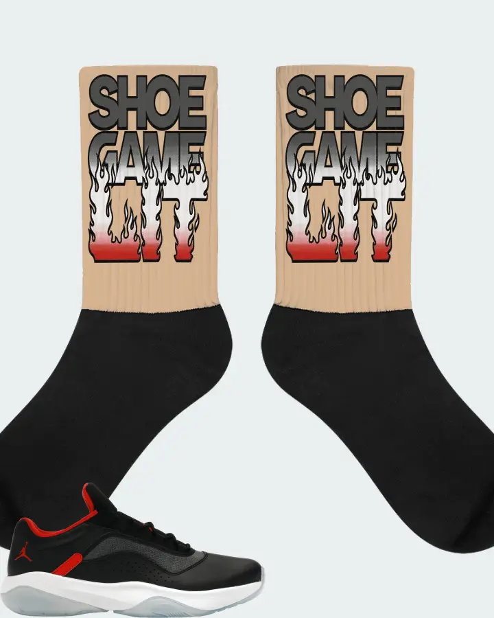 Jordan 11 CMFT Low Sneaker Matching Cream Socks - Shoe Game Lit Refreshed