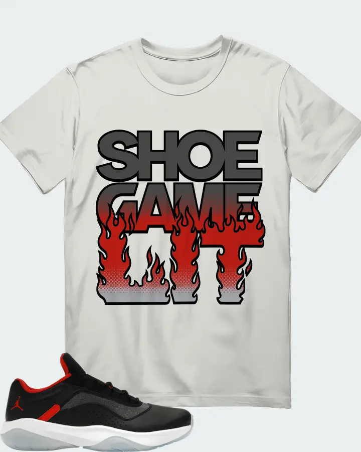 Jordan 11 CMFT Low Sneaker Matching Silver T-Shirt - Shoe Game Lit Refreshed