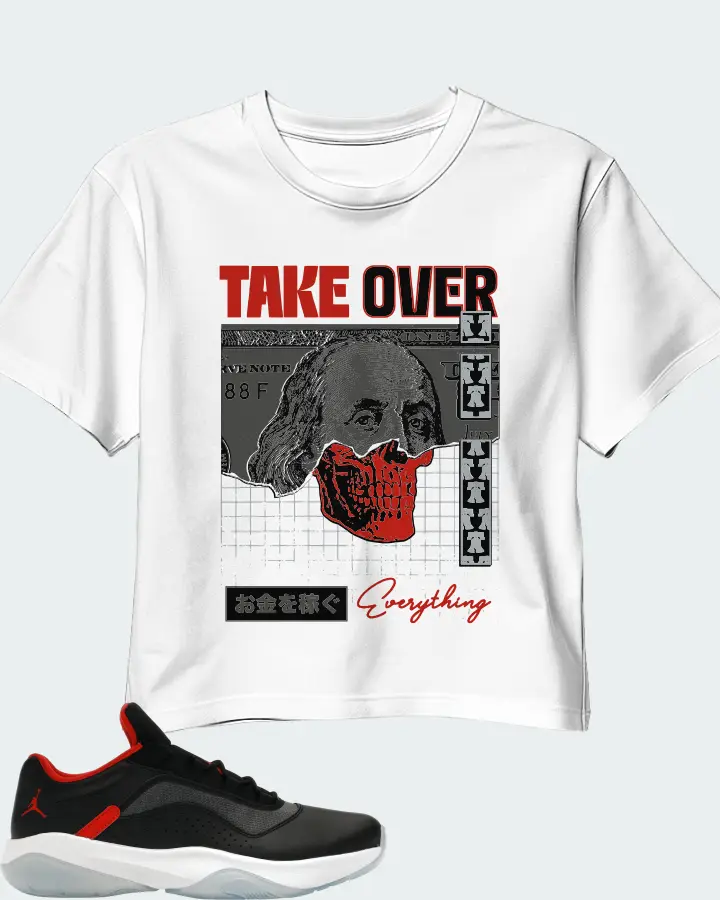 Jordan 11 CMFT Low Sneaker Matching White Crop Top - Take Over