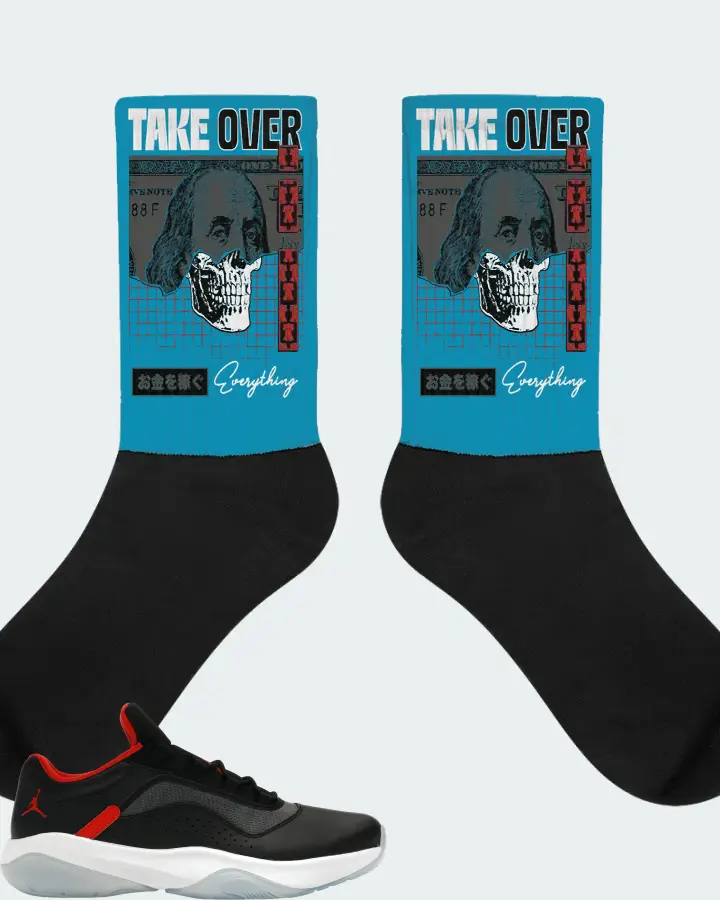 Jordan 11 CMFT Low Sneaker Matching Aqua Socks - Take Over