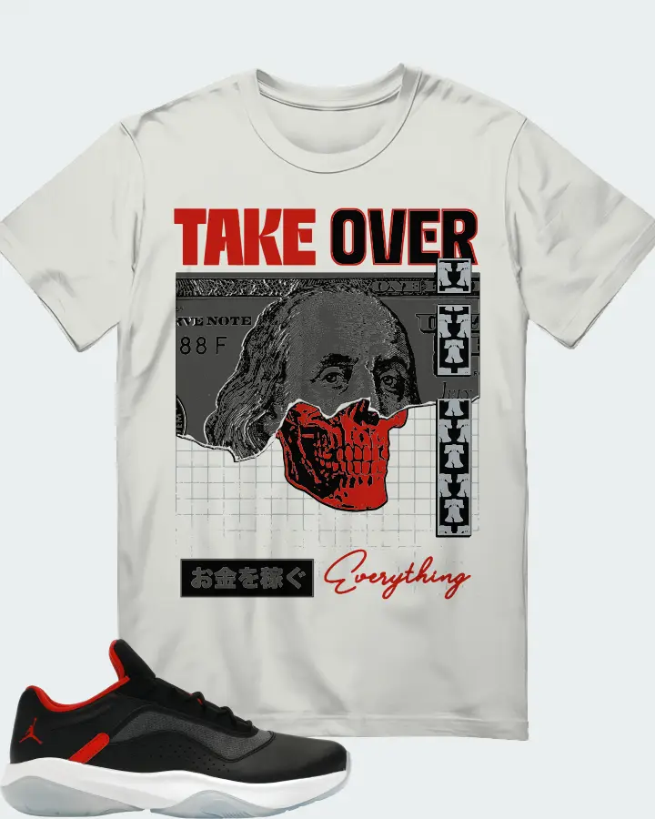 Jordan 11 CMFT Low Sneaker Matching Silver T-Shirt - Take Over