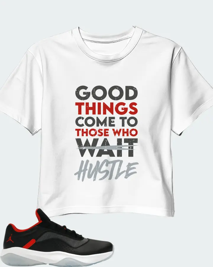 Jordan 11 CMFT Low Sneaker Matching White Crop Top - Good Things Come