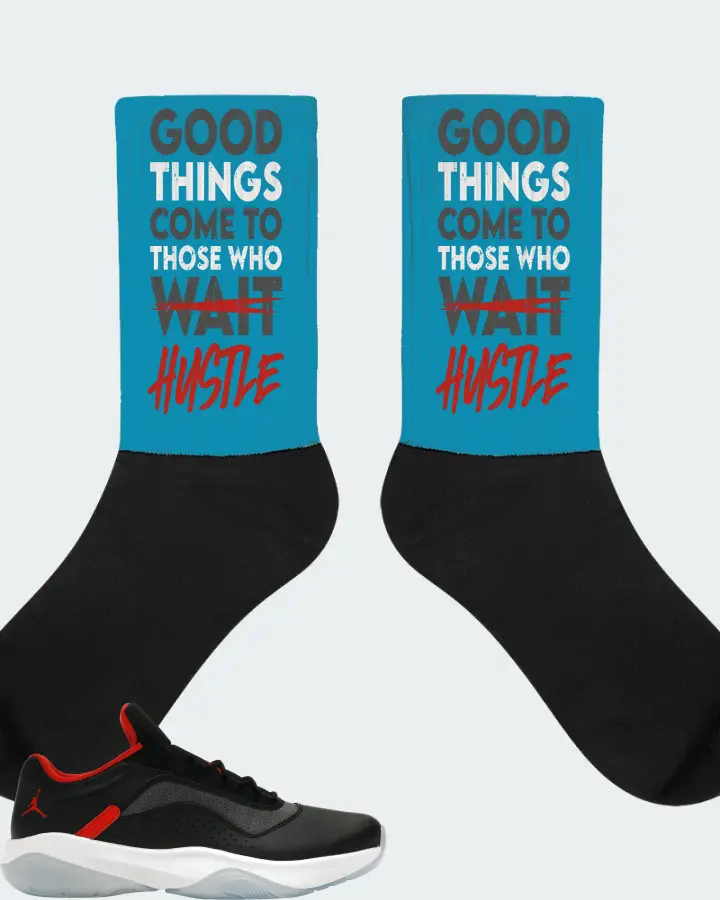 Jordan 11 CMFT Low Sneaker Matching Aqua Socks - Good Things Come
