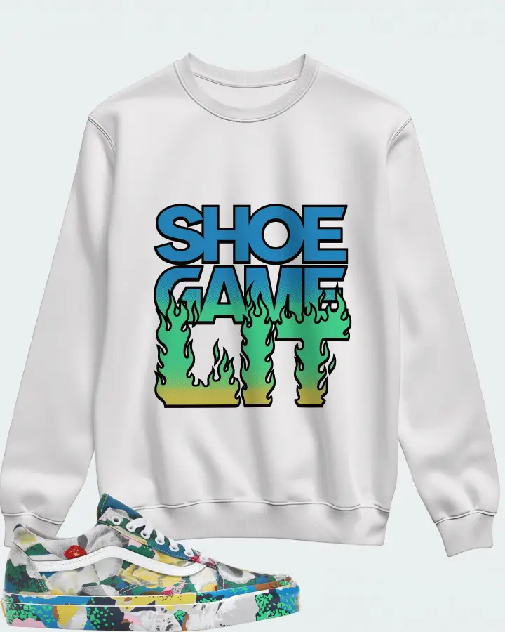 Vans Old Skool Sneaker Matching White Sweatshirt - Shoe Game Lit Refreshed
