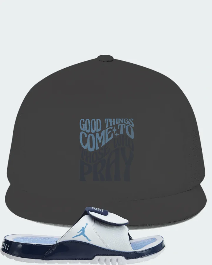 Jordan Hydro Xi Retro Sneaker Matching Dark Grey Hat - Good Things Come To Those Who Pray