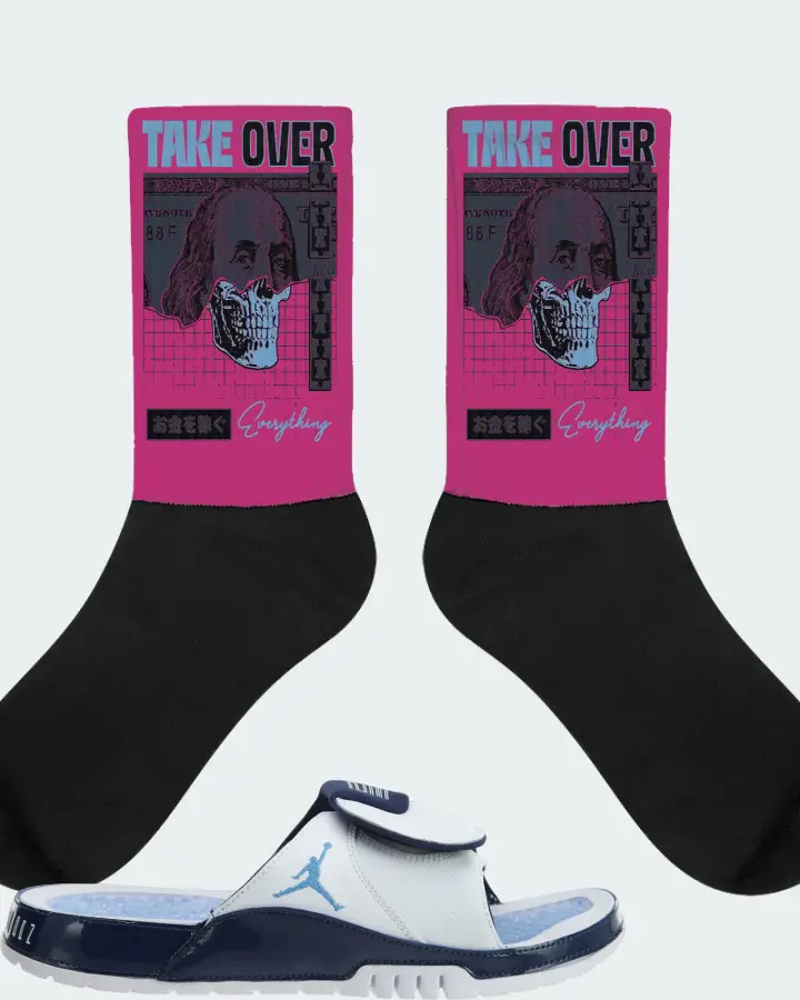 Jordan Hydro Xi Retro Sneaker Matching Berry Socks - Take Over