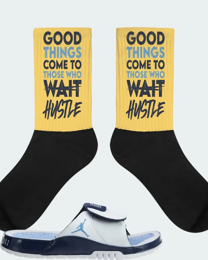 Jordan Hydro Xi Retro Sneaker Matching Yellow Socks - Good Things Come