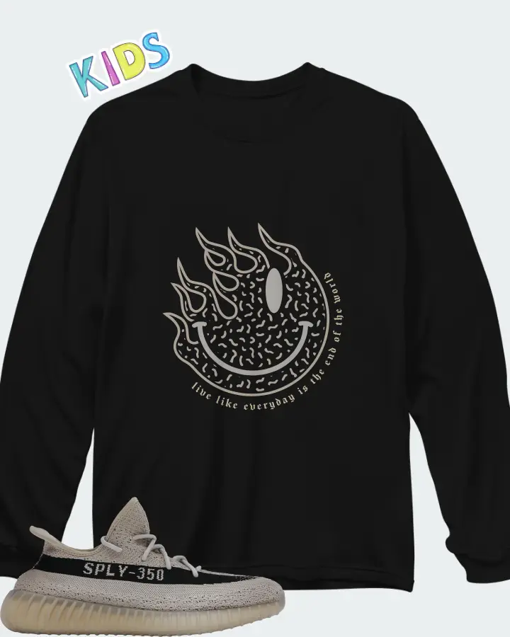 adidas Yeezy Boost 350 V2 Matching Kid's Long Sleeve T-Shirt