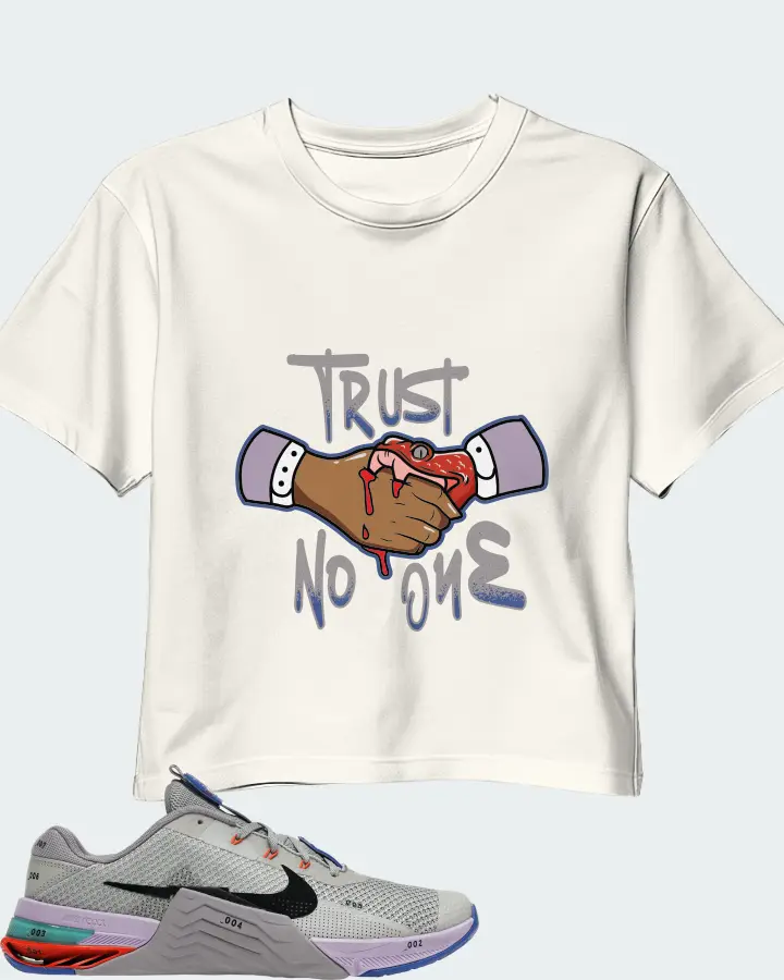 Nike Metcon 7 Sneaker Matching Ecru White Crop Top - Trust No One