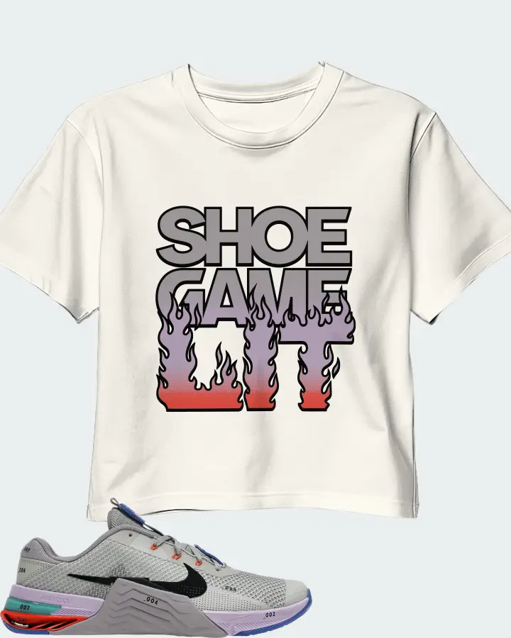 Nike Metcon 7 Sneaker Matching Ecru White Crop Top - Shoe Game Lit Refreshed