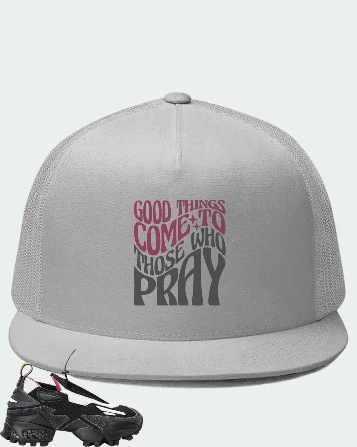 Reebok Experiment 4 Trail Fury Sneaker Matching White Hat - Good Things Come To Those Who Pray