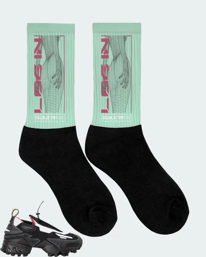 Reebok Experiment 4 Trail Fury Sneaker Matching Mint Socks (LOGIN) - View 2