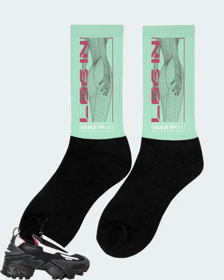 Reebok Experiment 4 Trail Fury Sneaker Matching Mint Socks (LOGIN) - View 3