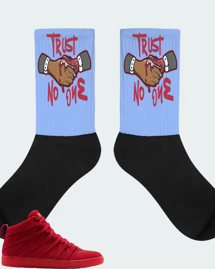 Nike KD 7 NSW Sneaker Matching Carolina Blue Socks - Trust No One