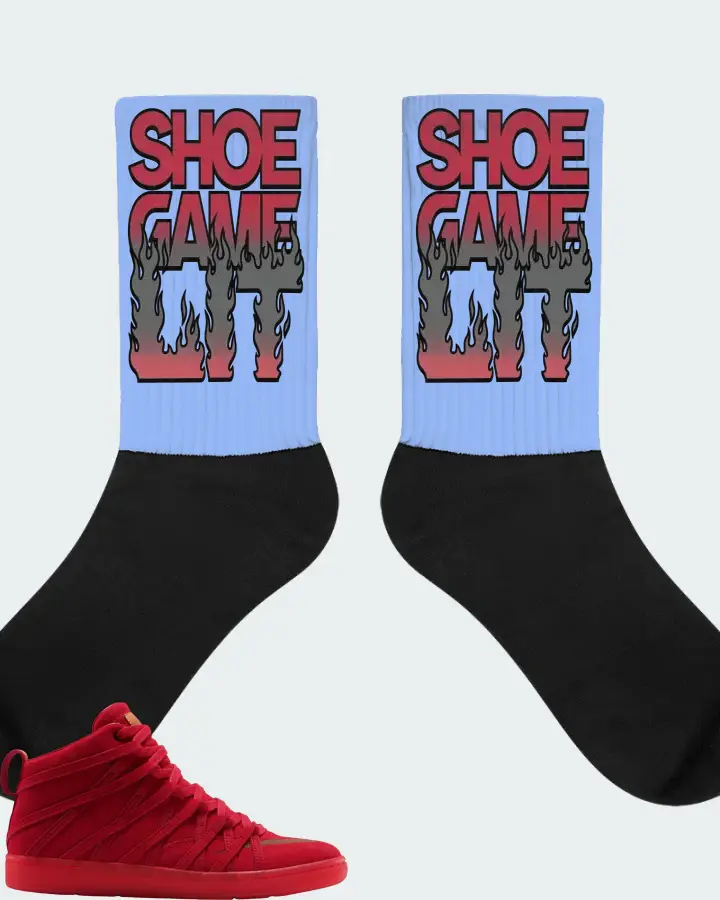 Nike KD 7 NSW Sneaker Matching Carolina Blue Socks - Shoe Game Lit Refreshed