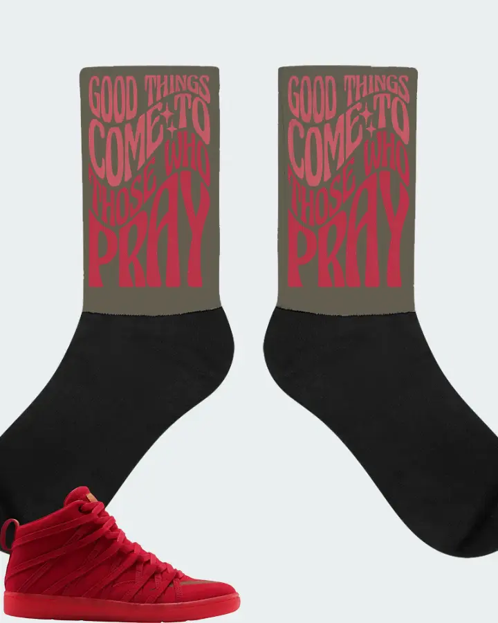 Nike KD 7 NSW Sneaker Matching Army Green Socks - Good Things Come To Those Who Pray