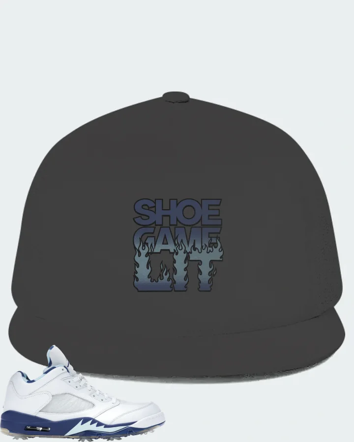 Jordan 5 Retro Low Golf Sneaker Matching Dark Grey Hat - Shoe Game Lit Refreshed