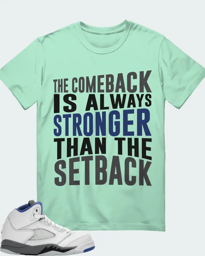 Jordan 5 Retro Sneaker Matching Mint T-Shirt - The Comeback