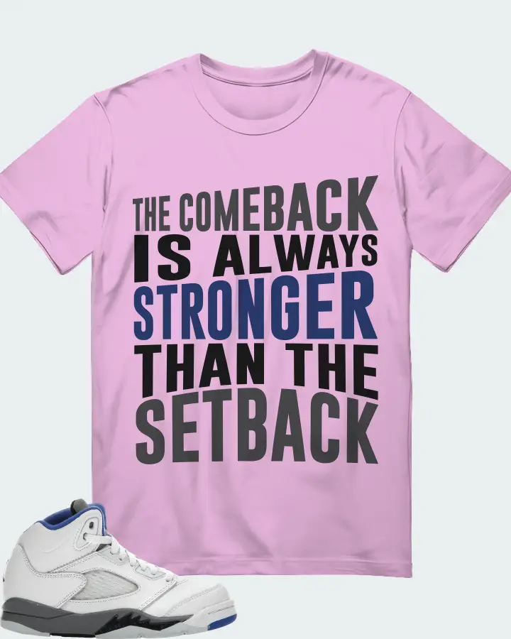 Jordan 5 Retro Sneaker Matching Lilac T-Shirt - The Comeback