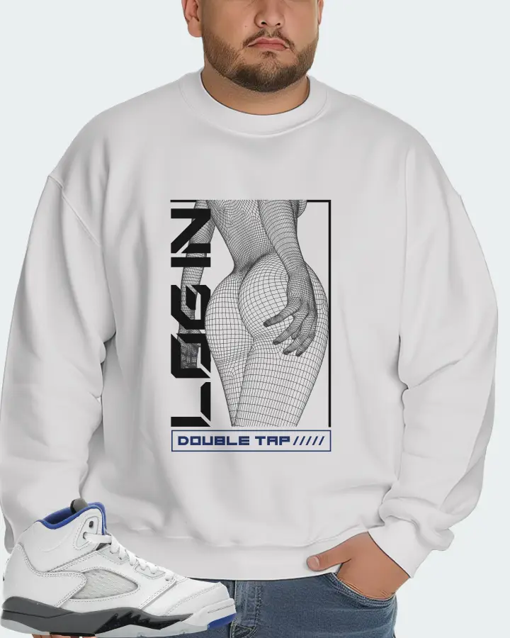 Jordan 5 Retro Sneaker Matching White Sweatshirt (LOGIN) - View 6