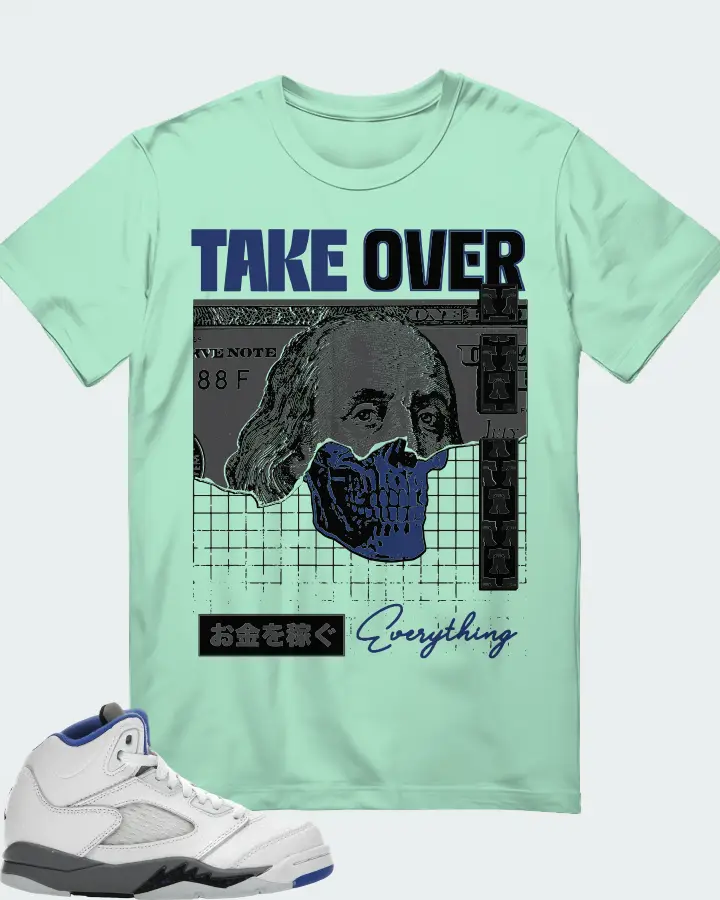 Jordan 5 Retro Sneaker Matching Mint T-Shirt - Take Over