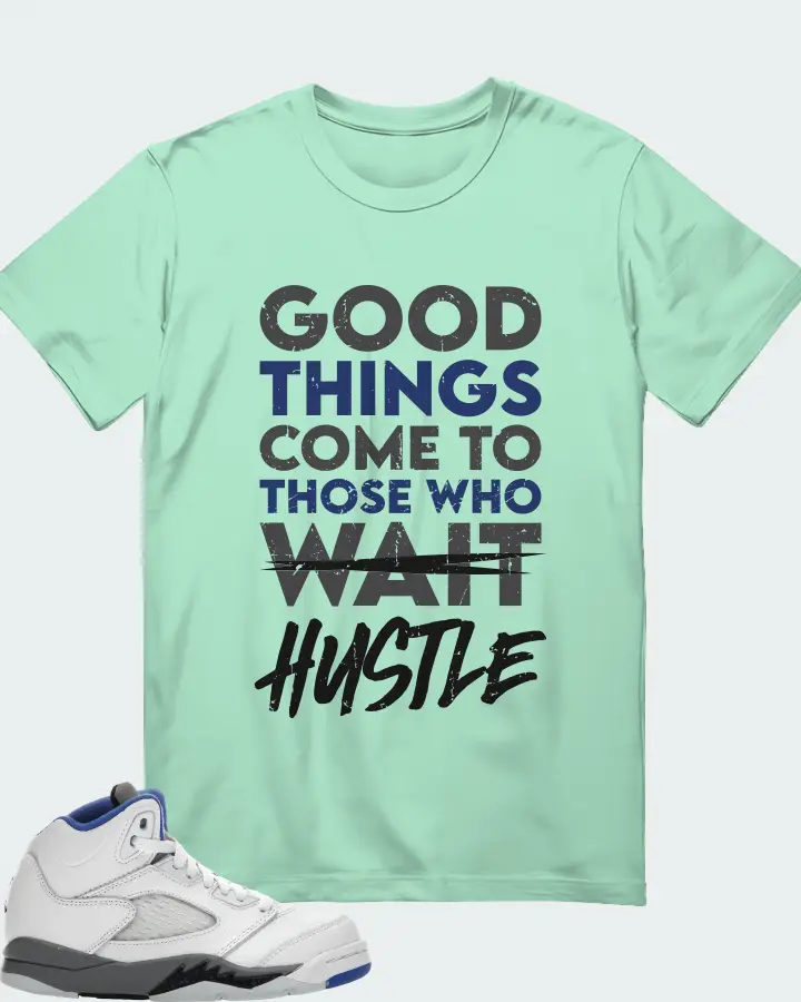 Jordan 5 Retro Sneaker Matching Mint T-Shirt - Good Things Come