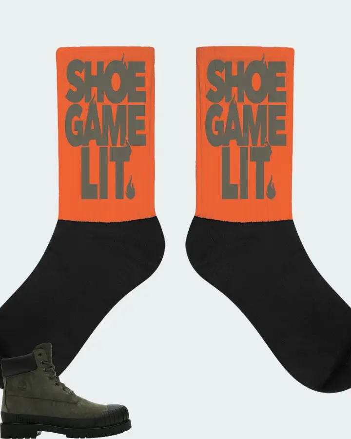 Timberland 6" Boot Sneaker Matching Orange Socks - Shoe Game Lit Classic