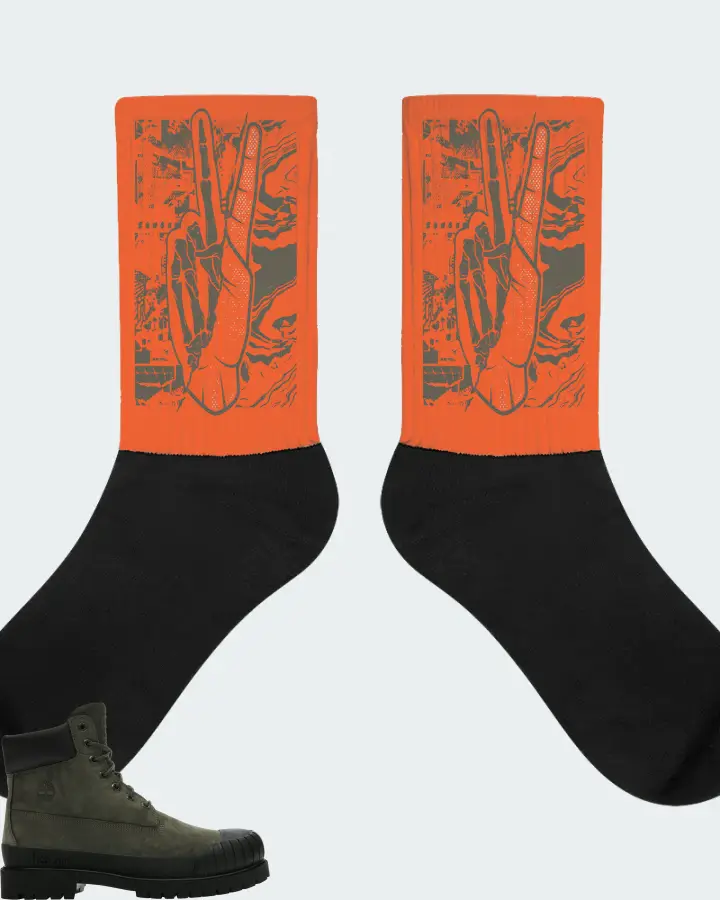 Timberland 6" Boot Sneaker Matching Orange Socks - Peace of mind