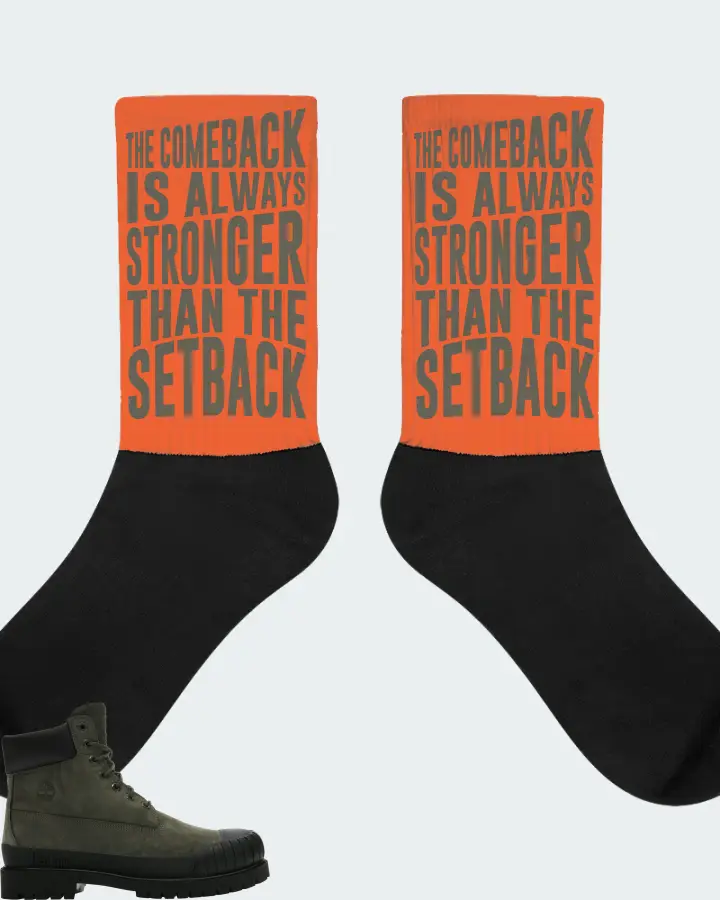 Timberland 6" Boot Sneaker Matching Orange Socks - The Comeback