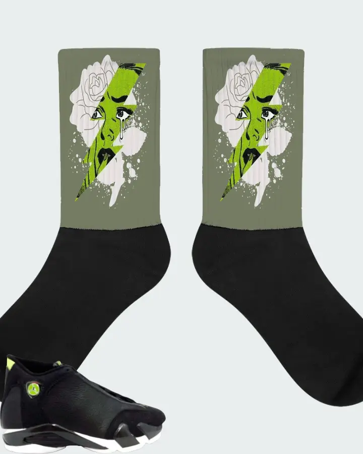 Socks in Olive