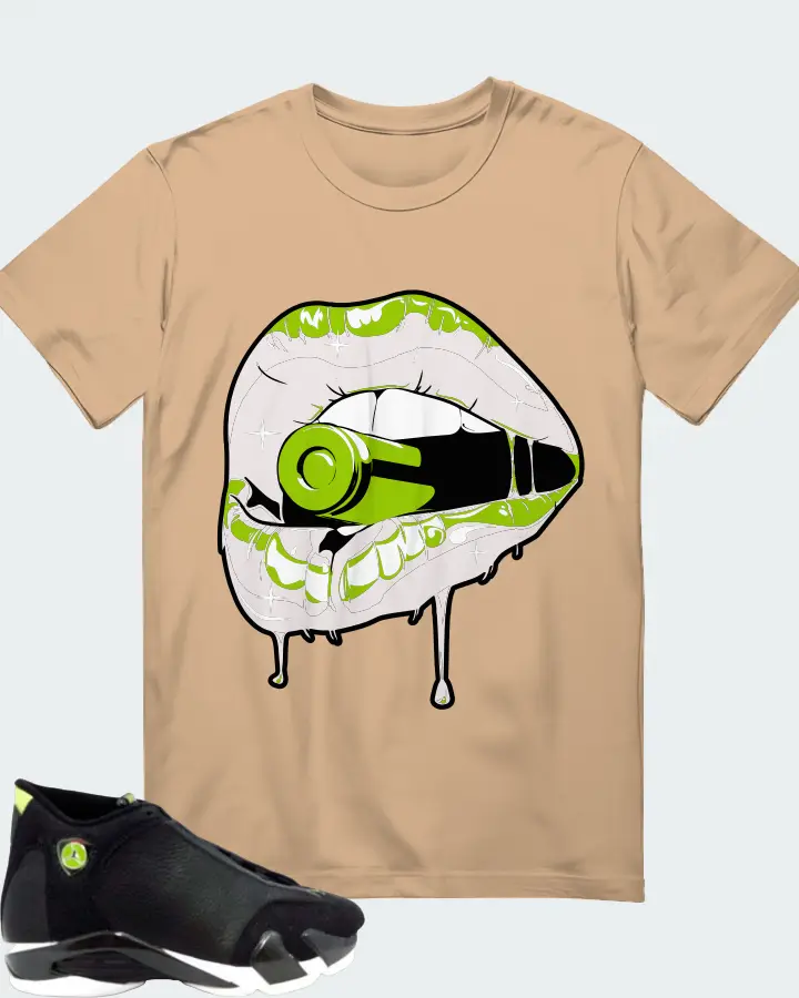 Jordan 14 OG  Sneaker Matching Cream T-Shirt - Kiss of Death