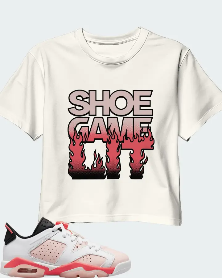 Jordan 6 Retro Low Sneaker Matching Ecru White Crop Top - Shoe Game Lit Refreshed