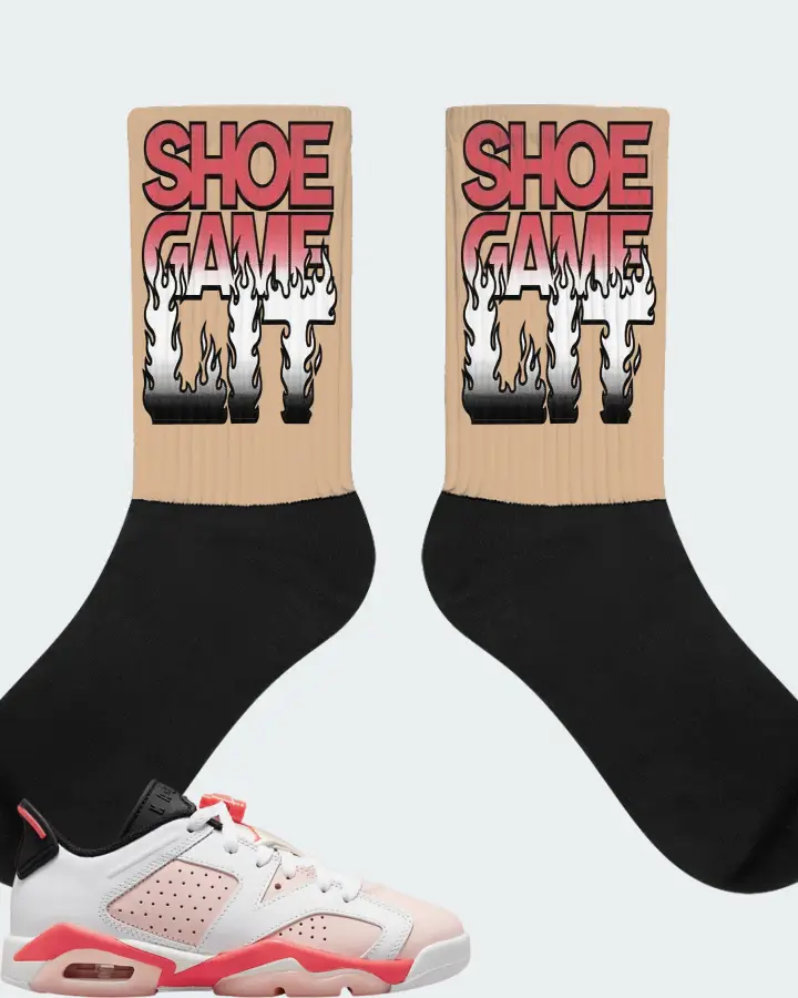 Jordan 6 Retro Low Sneaker Matching Cream Socks - Shoe Game Lit Refreshed