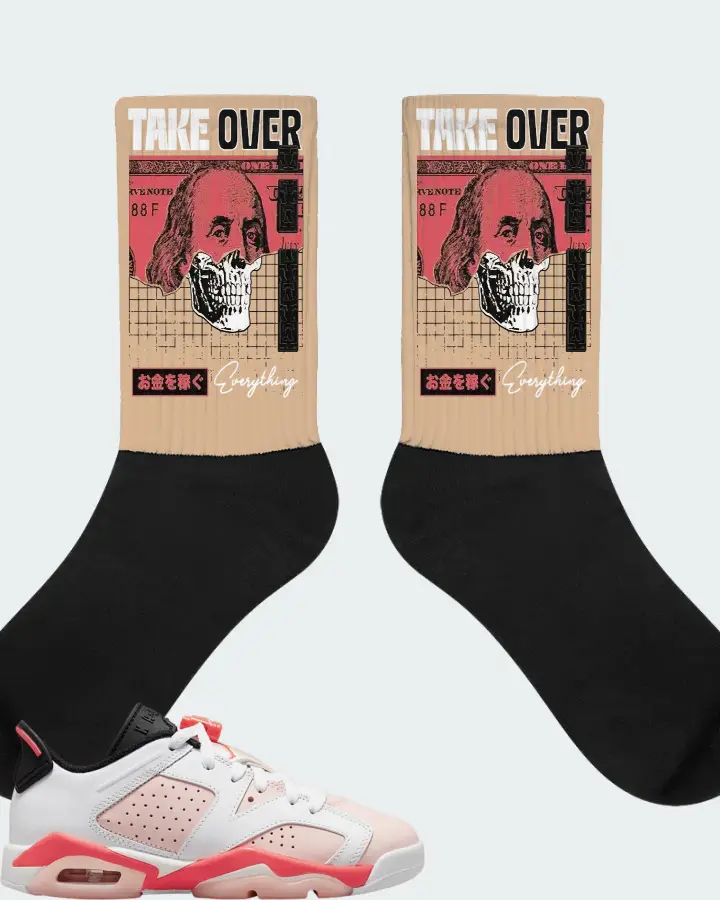 Jordan 6 Retro Low Sneaker Matching Cream Socks - Take Over