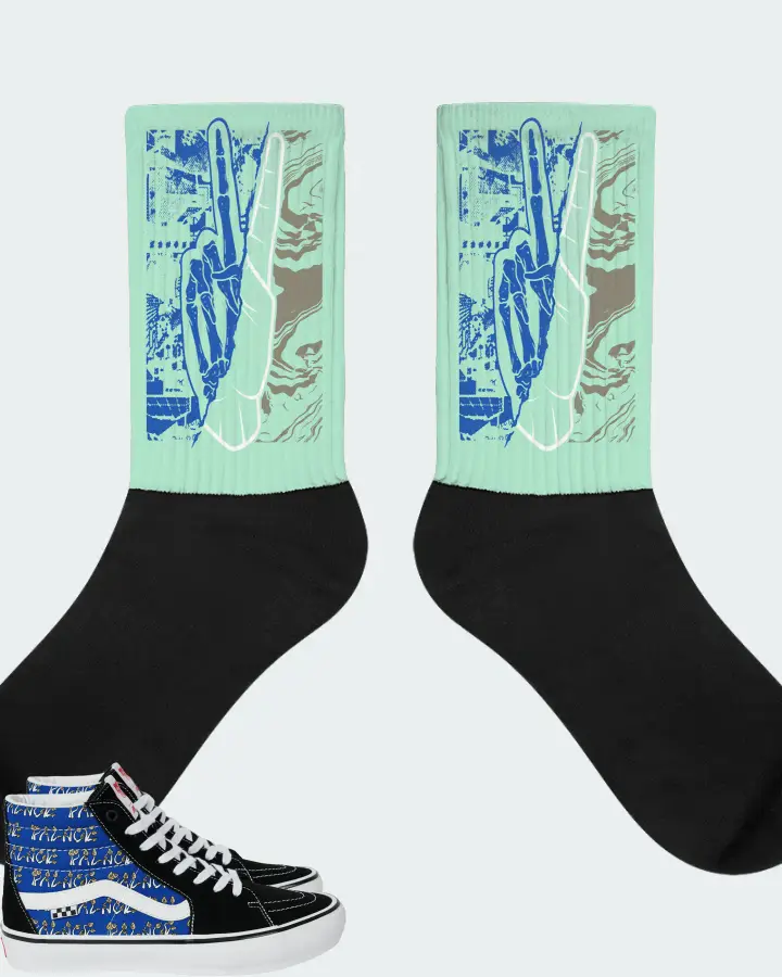 Vans Skate Sk8-Hi Sneaker Matching Socks - Peace of mind