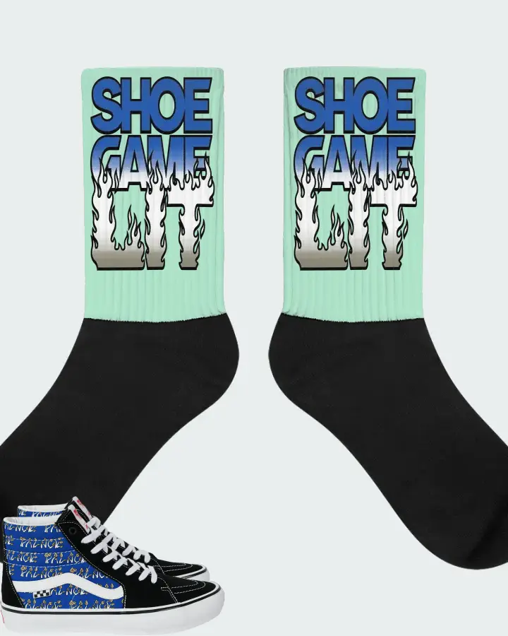Vans Skate Sk8-Hi Sneaker Matching Socks - Shoe Game Lit Refreshed