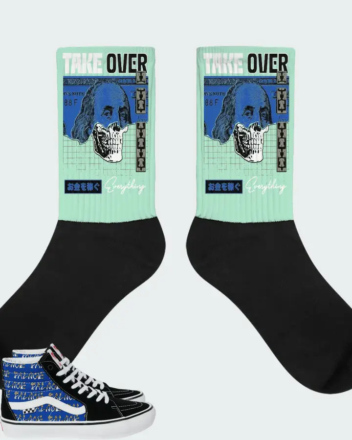 Vans Skate Sk8-Hi Sneaker Matching Socks - Take Over