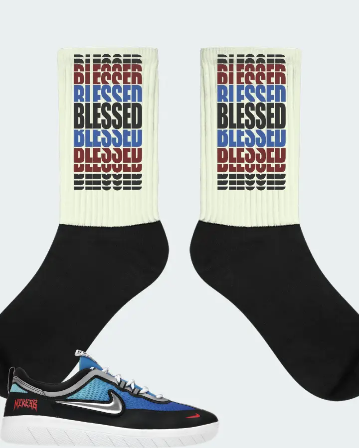 Nike SB Nyjah Free 2 Premium Sneaker Matching Citron Socks - BLESSED Many Times