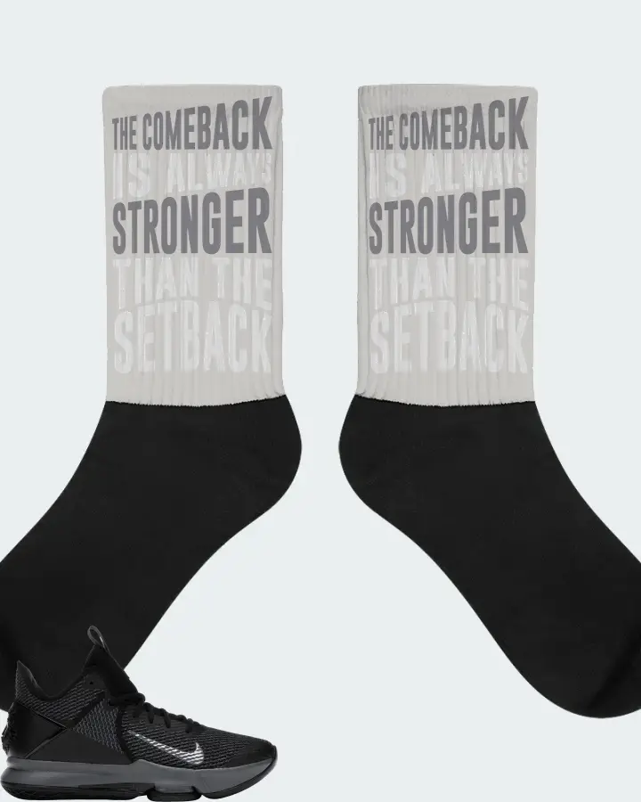 Nike LeBron Witness 4 Sneaker Matching Grey Socks - The Comeback