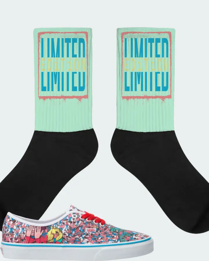 Vans Classic Authentic Sneaker Matching Mint Socks - LIMITED EDITION