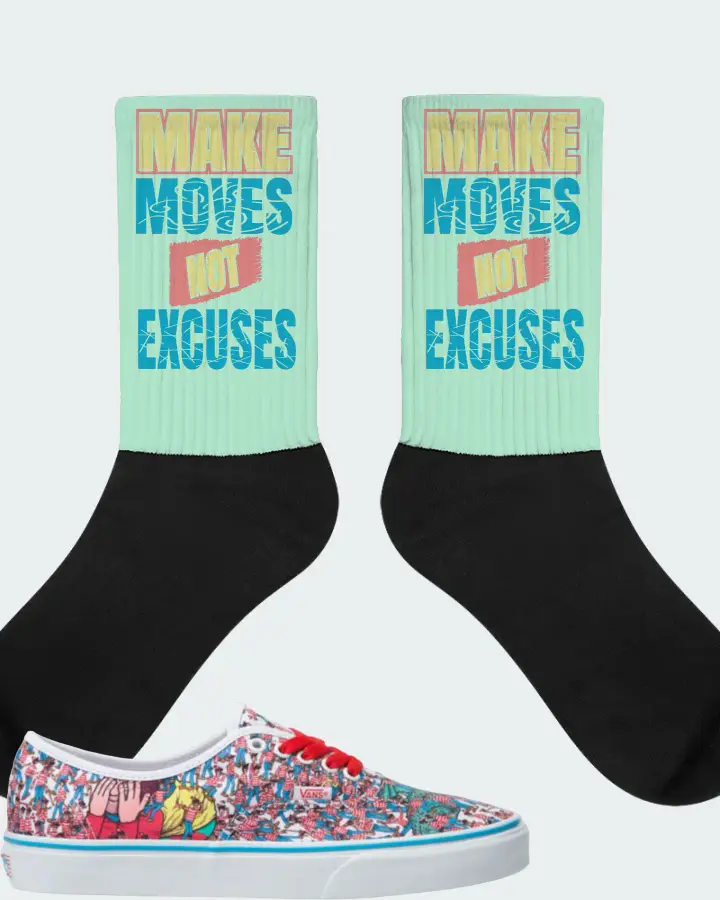Vans Classic Authentic Sneaker Matching Mint Socks - Make Moves Not Excuses