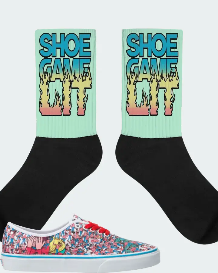 Vans Classic Authentic Sneaker Matching Mint Socks - Shoe Game Lit Refreshed
