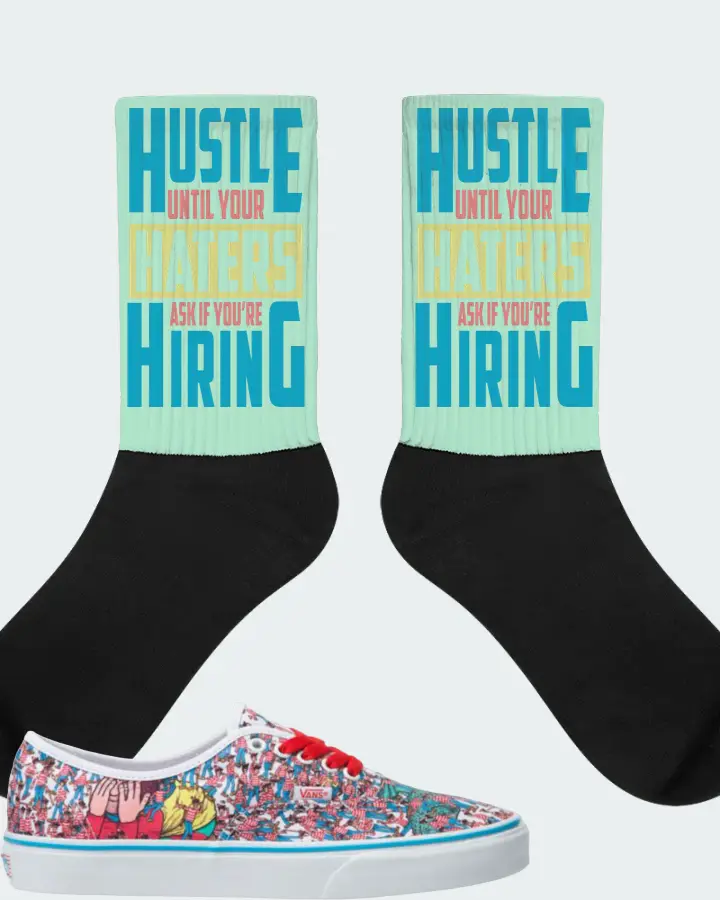 Vans Classic Authentic Sneaker Matching Mint Socks - HUSTLE UNTIL YOUR HATERS
