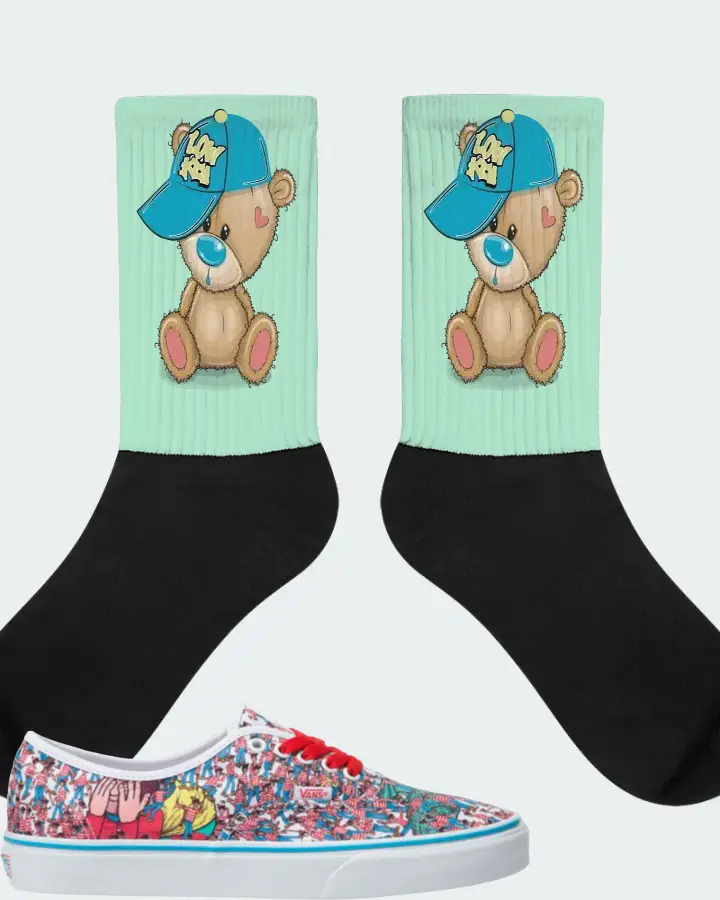 Vans Classic Authentic Sneaker Matching Mint Socks - LOW KEY BEAR