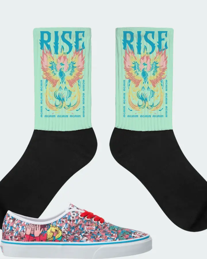 Vans Classic Authentic Sneaker Matching Mint Socks - RISE